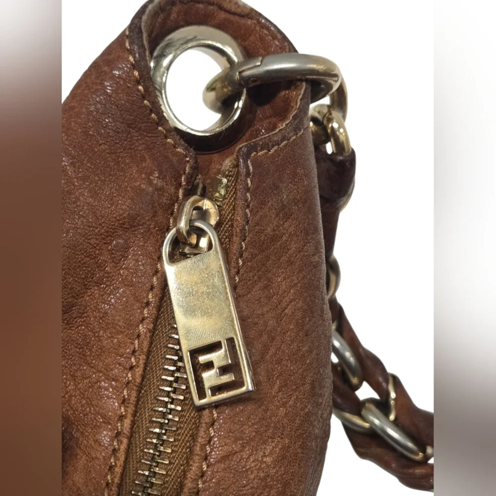 Fendi brown Leather Mia Hobo Bag - Picture 7 of 16
